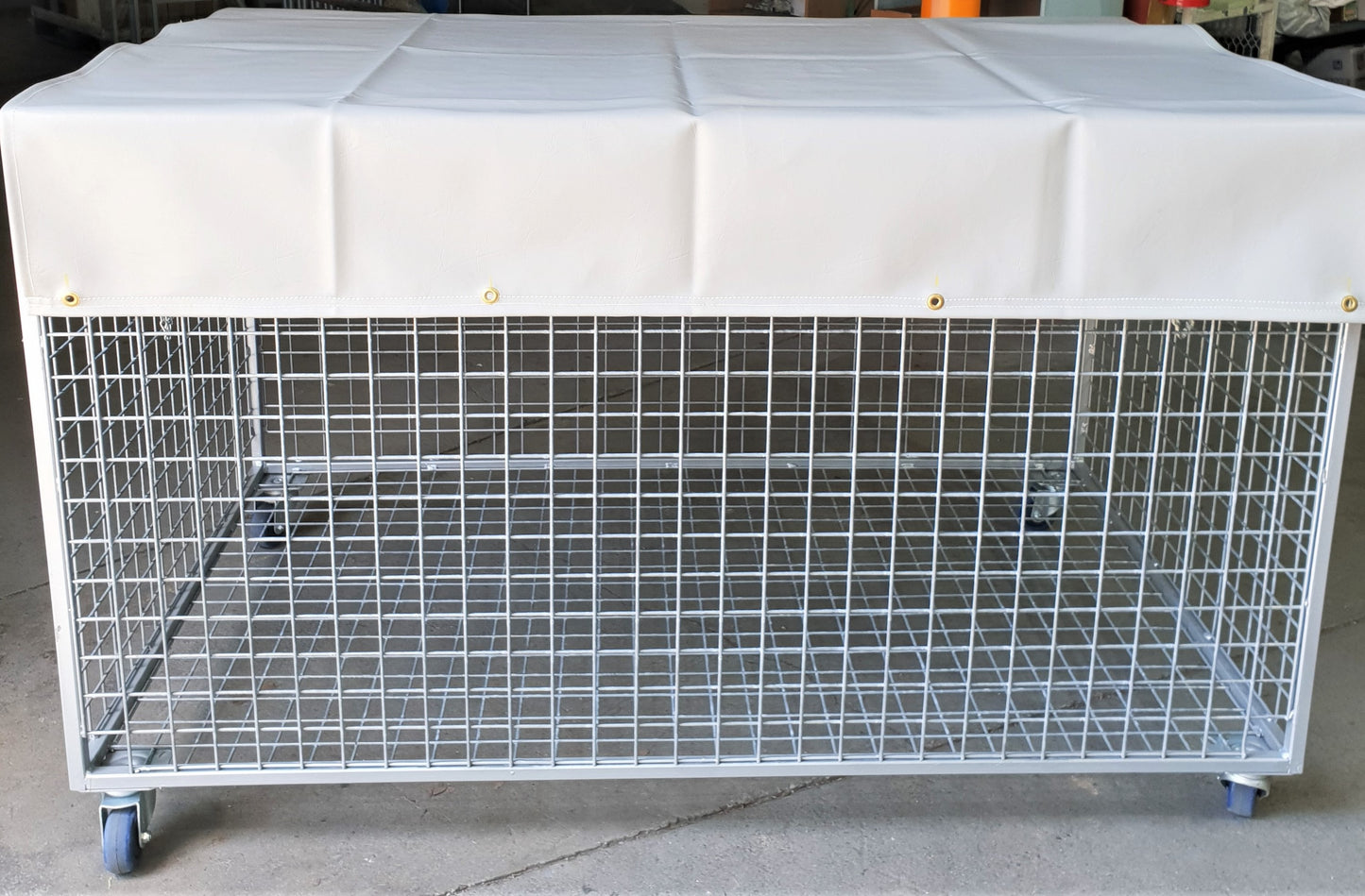 Storage Crate Trolley with Lid Cover