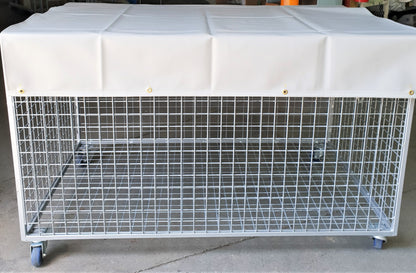 Storage Crate Trolley with Lid Cover