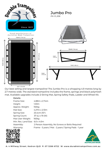 Jumbo Pro Trampoline